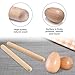 GOGHOST Wood Percussion Instruments, 1 Pair 8 Inches Rhythm Stick Mallets, 1 Pair Wooden Egg Shakers and 1 Storage Bag for Easter Party or Christmas Stocking Stuffers Gifts Musical Instrument