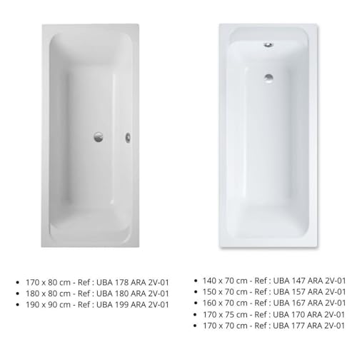 Villeroy & Boch Badkuip acrylrechthoek Architectura Duo, UBA199ARA2V 1900x900mm, Kleur: wit-alpine - UBA199ARA2V-01 - Afbeelding 6