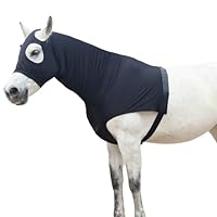 Gallopoff Halsteil Ekzem, Brustschutz Decke, Halsdecke, Schulterschutz für Pferde, Stretch Kapuze Mit Reißverschluss und Vollgesicht Halsabdeckung