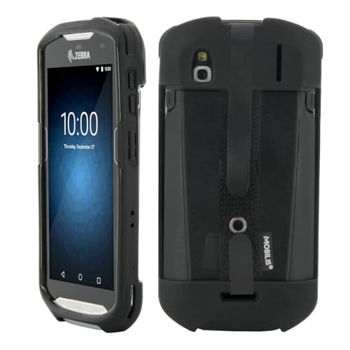 MOBILIS Coque pour Terminal Zebra TC51 TC52 TC56 TC57 avec Patte de Saisie et Porte-Stylet, Etui Renforcé Protection Militaire Fabriqué en France,...