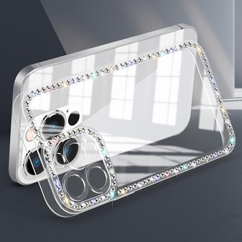 VAOXTY Compatible with iPhone 16 Case Clear Bling Diamond 3D Rhinestone Cute for Women Girls Girly Case Glitter Shiny Sparkle Gem Design Soft Silicone Luxury Fashion Protective Phone Case by VAOXTY - Image 2