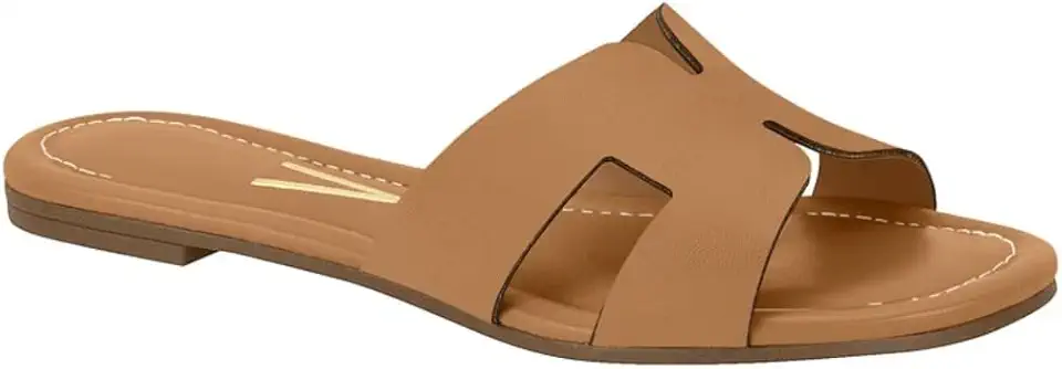 Rasteira Tamanco Feminina Vizzano Modelo H Fashion Camel