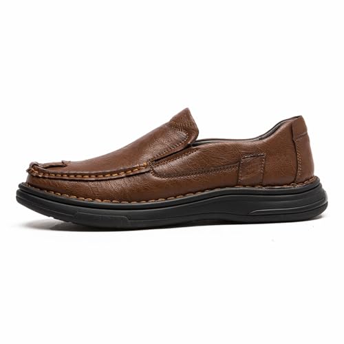 Men's Loafers Slip-on Leather Shoes Casual Lightweight Walking Dress Shoes for Men2