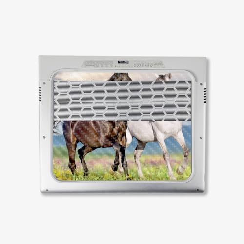 Image of MightySkins Carbon Fiber Skin Compatible With Alienware X14 R2 (2023) Full Wrap Kit - Horse Contrast | Protective Durable Textured Carbon Fiber Finish | Easy To Apply & Change Styles | Made in the USA