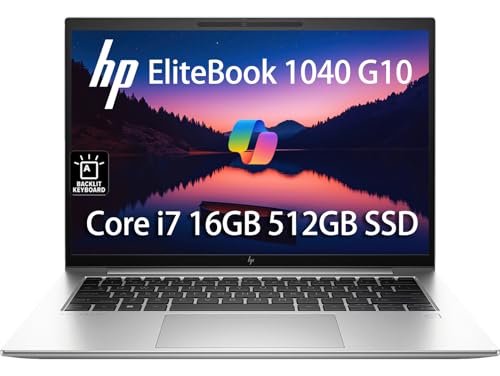 HP EliteBook 1040 G10 �r�W�l�X�m�[�g�p�\�R�� (14�C���` FHD+ �A���`�O���A�AIntel 10-Core i7-1355U�A16GB DDR5 RAM�A512GB SSD)�A�o�b�N���C�g�t��KB�AThunderbolt 4 x 