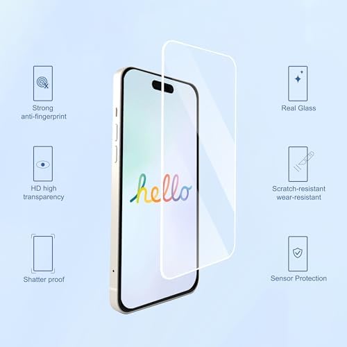 Ailun 3 Pack Screen Protector for iPhone 17 Pro Max [6.9 inch] + 3 Pack Camera Lens Protector with Installation Frame,Dynamic Island Compatible,Case Friendly[Not for iPhone 17/17 Pro/iPhone Air]