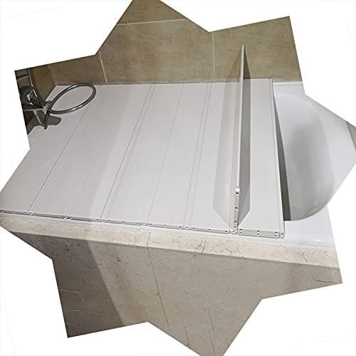 Plateau de baignoire blanc JATIBOSH avec isolation couverture et support en PVC