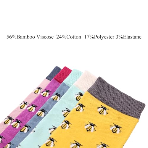 Image of Lavencious Women Socks 5 Pairs for Women Shoe Size 6-10, Sock Size 9-11, 5 Pairs