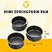 Wilton 4-Inch Mini Springform Pans for Mini Cheesecakes, Pizzas and Quiches, 3-Piece Set, Steel