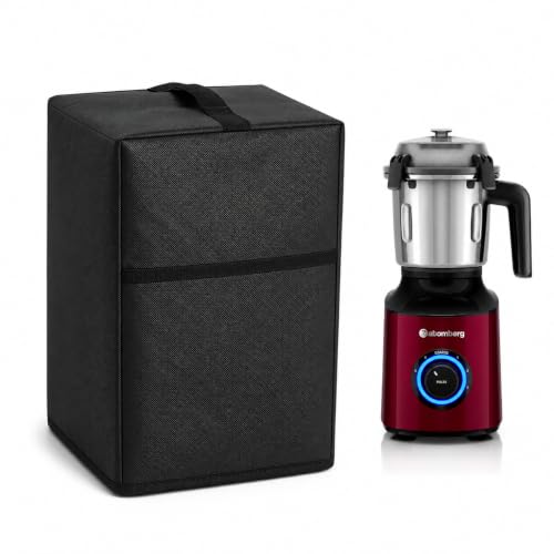 Image of Mixer Grinder Cover Free Size | Waterproof Dustproof Cover with Handle & Front Storage Pocket | Kitchen Appliance Protector | Evrey Day Use| Fit Up to 8 x8 x12.5 Inch | Black