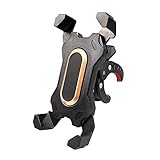 QI.FIR Soporte Movil Bicicleta, Soporte Motocicleta - Rotación 360° Soporte Manillar para iPhone 12 Mini, 12 Pro MAX, 11 Pro, XS MAX, X, XR, 8, 7, 6S, Samsung S10 S9 S8, Huawei, 4.7-6.8" Smartphones