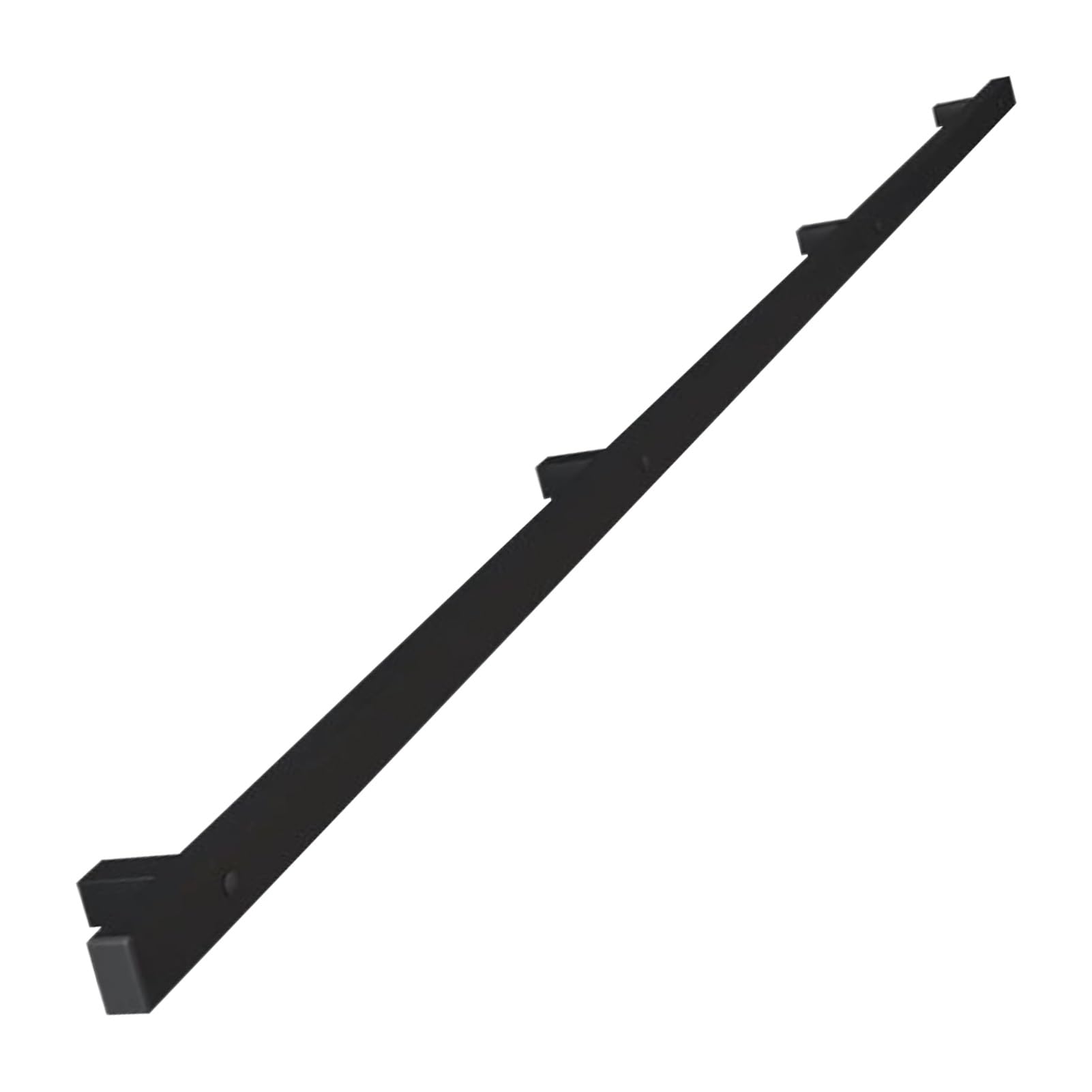 Rampe d'escalier noire moderne de 250 cm avec supports en fer forgé pour mur intérieur