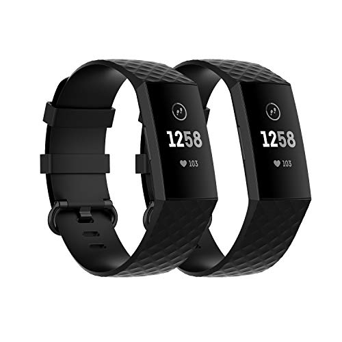 MAKACTUA Correas Compatible para Fitbit Charge 3 Correa/Fitbit Charge 4 Correa Pulsera Reloj Silicona Banda Compatible para Fitbit Charge 4 Correas Mujeres y Hombres