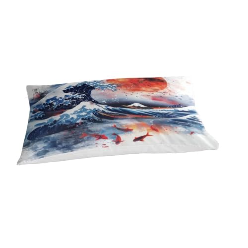 Housse de couette respirant Ukiyo-e 3D avec fermeture éclair