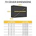 Easy-Going Waterproof Outdoor TV Cover for 65-70 inch TV with Bottom Cover, Thick Fabric, Dustproof and Weatherproof TV Cover with Remote Control Pocket, Dark Gray