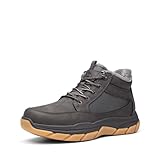 NORTIV 8 Men's Waterproof Winter Snow Boots Lightweight Hiking Casual Chukka Ankle Boots,Size 13,Grey,NMUMHB2514