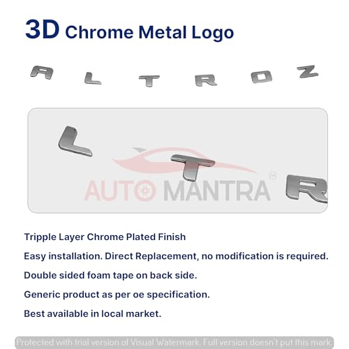 Image of AlTROZ Self Adhesive | Metal Sticker Logo Badge 3D Emblem Car Sticker