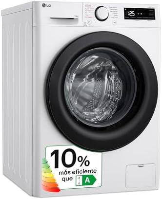 LG F4WR5010A6W - Lavadora Inteligente, 10kg, AI Direct Drive, 1400rpm, Vapor Steam, Clasificación A, Serie 500, Color Blanco