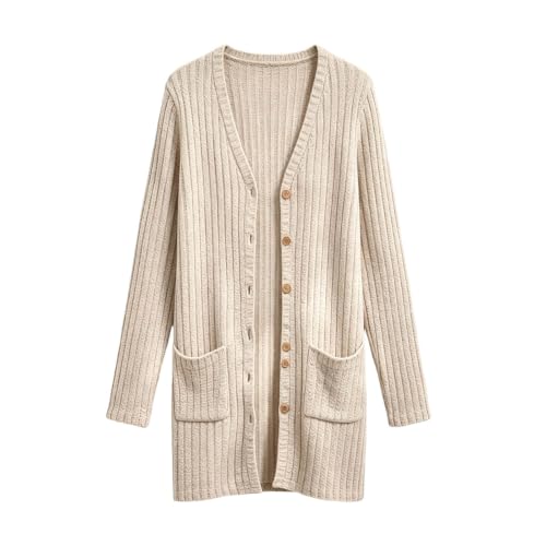 Girls Long Cardigan Kids Lightweight Button down Knit Sweater with Pockets - image 5