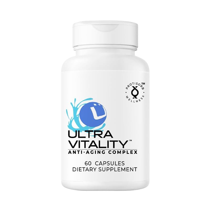 UltraVitality Longevity Support Formula – Fisetin, Curcumin, Quercetin & Beta-Glucan – Supports Cellular & Cognitive Health Healthy Aging – 60 Capsules 60 Count (Pack of 1)