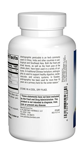 Planetary Herbals Full Spectrum Andrographis 400Mg Support Healthy Digestive, Cardiovascular & Unrinary Systems - Support For Healthy Liver & Immune Function - Ayurvedic Herb - 120 Tablets #TOP2