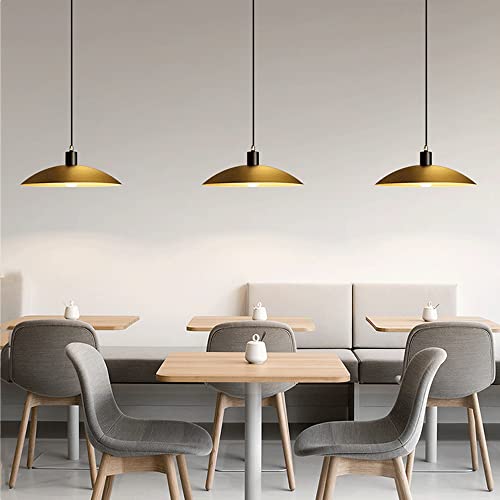 Lámpara de techo dorada E27 con diseño elegante en cobre para salón 4