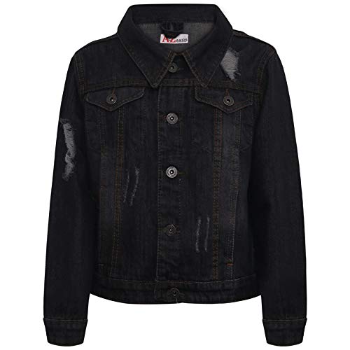 Boys Denim Jackets Ripped Fashion Faded Jeans Jacket Stylish Coats Age 3-13 Years