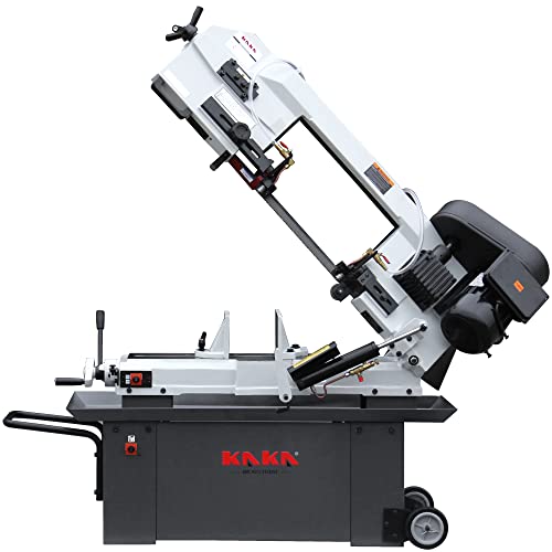 Kaka Industrial Bs-912B Horizontal Bandsaw 9" Horizontal Metal Cutting Band Saw 4 Steps Blade Speed Metal Band Saw, Space Saver Movable Metal Cutting Band Saw 115V&230V Dual Voltage Prewired 1Ph #TOP2