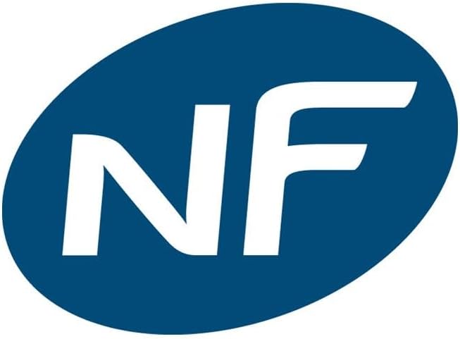 NF certification logo, a blue oval with white 'NF' letters.