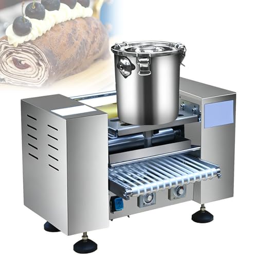 Máquina for hacer piel de pastel de crepé Mille de grado comercial, máquina for hacer piel de crepé con calentamiento uniforme, acero inoxidable, máquina de crepé for negocios de catering(8in)