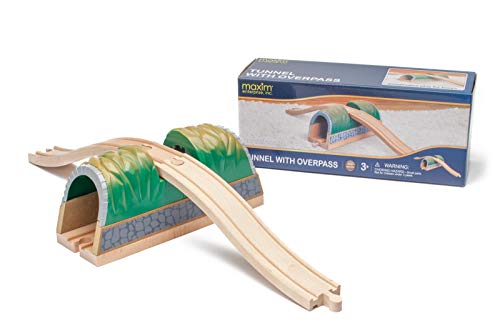 Wooden Train Tunnel with Overpass - Maxim Enterprise