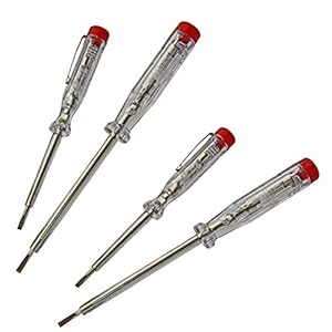 H+H Werkzeug 45200 45500 Vde 45200/45500 – Juego De Comprobadores De Tensión Y Fases (Hasta 250 V, 4 Piezas) (2X 45200 / 2X 45500) Gs Examinadas 0680 Transparente/Rojo, 2X 140 Mm / 2X 190 Mm