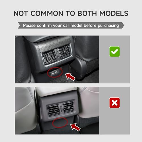 Image of Car Rear Row AC Frame Cover Sticker Carbon Style ABS Decal Trim Compatible with Toyota Camry XV70 XV80 2018-2026 Interior Accessories