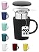 Taza con Filtro para Te e Infusiones - Negra - Ceramica - Con Tapa y Asa - XL 400ml Grande