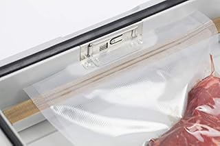 CASO VacuChef 50 - Macchina sottovuoto professionale compatta a camera per alimenti, con manometro, aspirazione potente da 70 L/min, Doppia saldatura, capacità di 4 litri – acciaio inox