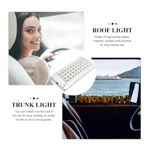 Lámpara LED de coche interior de 36 luces plateada para techos de camión 3