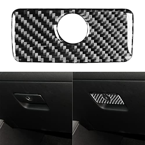 NVCNX Real Premium Carbon Fiber Compatible with Chevy/Chevrolet Camaro 2010-2015 2011 2012 2013 2014 Dashboard Co-Pilot Glove Storage Box Handle Cover Trim Dash Sticker Car Interior Accessories Black