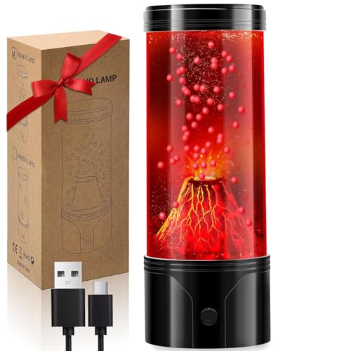 Volcano Lamp Science Kit STEM Volcano Eruption Educational Kids Night Light USB/Battery Power Christmas Gifts for Kids Adults Leak-Proof Relaxing Sensory Light for Home Bedroom Decor (Gift Ready)