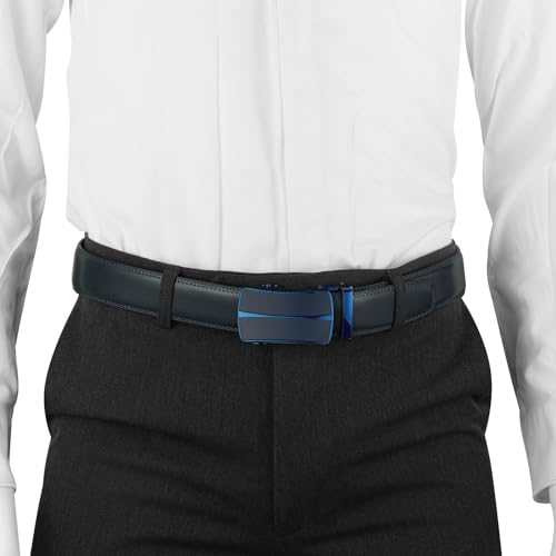 Image of Lavemi Men's Real Leather Ratchet Dress Casual Belt, Cut to Exact Fit,Elegant Gift Box