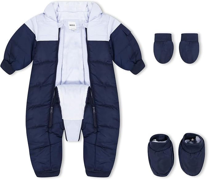 Combinaison de neige BOSS de luxe pour enfant bleu marine 12 mois