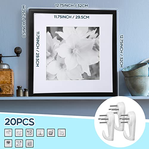 Nuenen 12 X 12 Black Picture Frame Set Of 20 Square Photo Frames With Mat Picture Frame Displays Gallery Wall Kit With Decorative Art Prints For Wall Hanging Home Decoration #TOP3