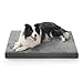 BEDSURE waschbares Hundebett für Grosse Hunde - 104x69x8.5cm Komfort Hundekissen mit Rutschfester Basis und abnehmbarem waschbarem Bezug, Eierkarton-Schaumstoff Hundematte, Grau - Nicht Wasserdicht