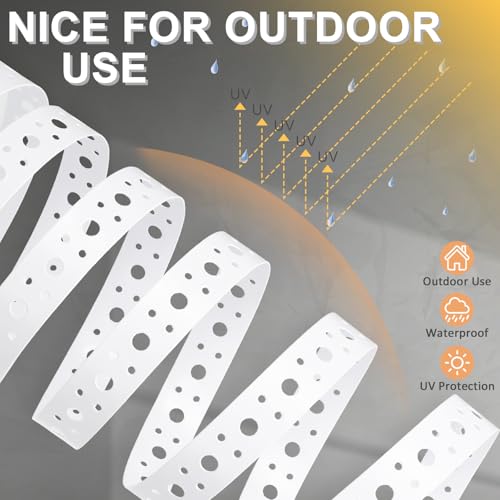 White Coating Metal Strapping 1-Inch x 33FT 0.6mm Thickness for Pipe Support Pipe Hanger Strap Metal Strapping with Holes Flexible Trimming by AxiSculpt - Image 4