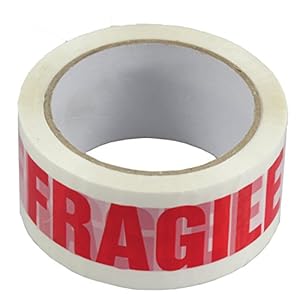 Triplast 48 mm x 66 m Fragile Printed Low Noise Parcel Packing Tape (Pack of 2)