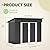 GOOBED 9x4FT Garden Storage Shed with Lockable Door and Vents, Metal Outdoor Tool Shed for Patio Lawn, and Backyard, Ideal for Storing Bikes, Trash Bins, Tools and Equipment, Dark Gray