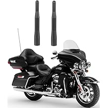 Short Radio Antenna for Harley Davidson Street Glide, Electra Glide, Tour Glide, Road Glide, Trike, Touring Models 1999-2023, Motorcycle Antenna, Bike Antenna, Black, 4 1/3 inchs, Pack of 2