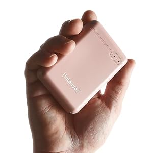 Intenso Powerbank XS10000 – 10.000 mAh – Kompakter externer Akku für iPhone, Smartphone, Tablet & Kamera, USB-C, USB-A, microUSB, Schnelles Laden, Rosé
