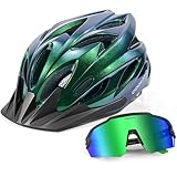 Odoland Bike Helmet with Cycling Sunglasses, Adjustable Size Adult Cycling Helmets...
