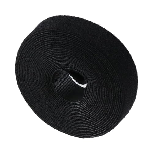 Image of 1 inch x 16' Hook & Loop Power Fastener Rolls,Black Double Sided Self Adhesive Interlocking Tape Rolls,Black Sticky Back Strip Tape Fastener for Home Office School Car and Crafting Organization