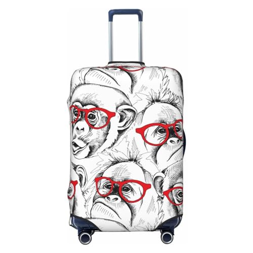 Monkey Luggage Cover Washable Elasticated Luggage Covers for Suitcase TSA Approved Stylish Scratch Resistant Luggage Case Protector
